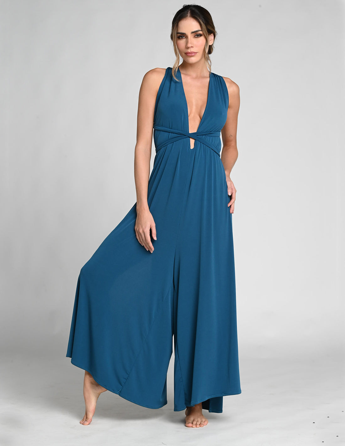 Jumpsuit Lush Oil Blue. Jumpsuit Color Oil Blue