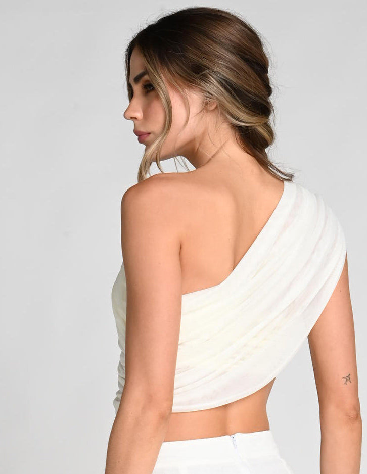 Blusa Noia Marfil. Blusa Color Marfil