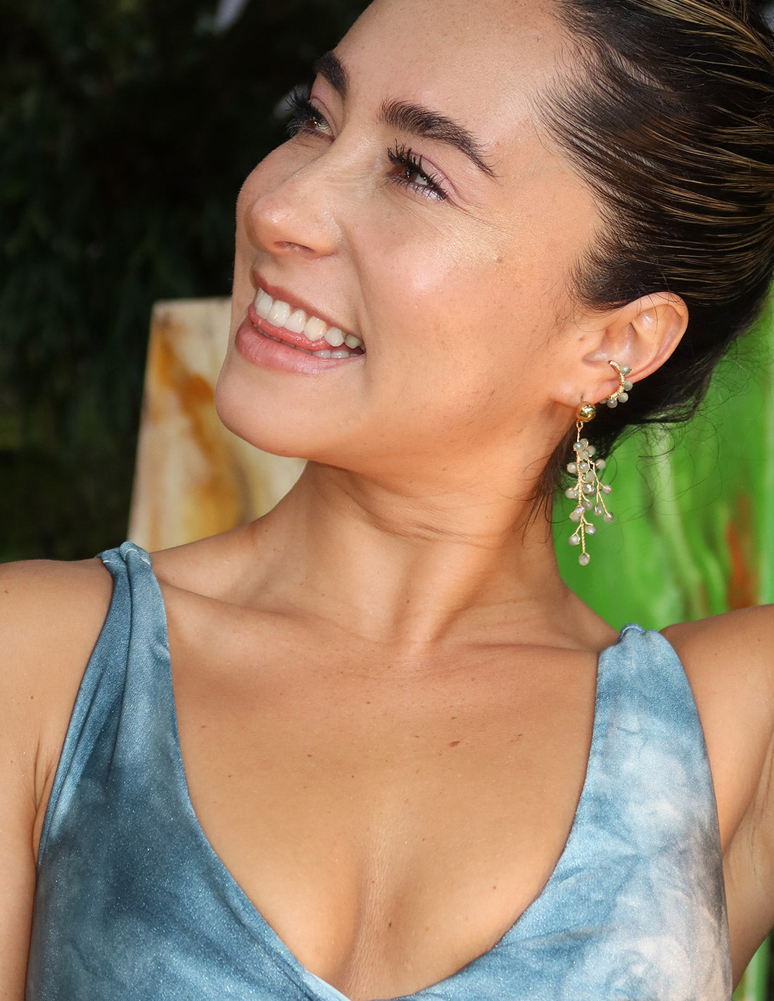 Ear Cuff Jazmin Mint Green