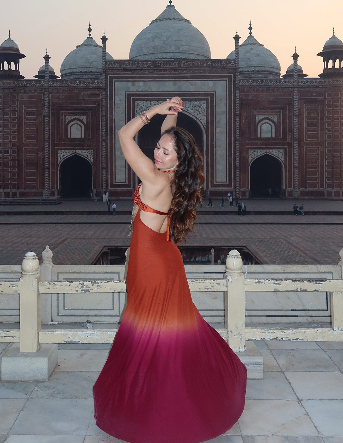 Falda Sairi Burgundy + Ochre
