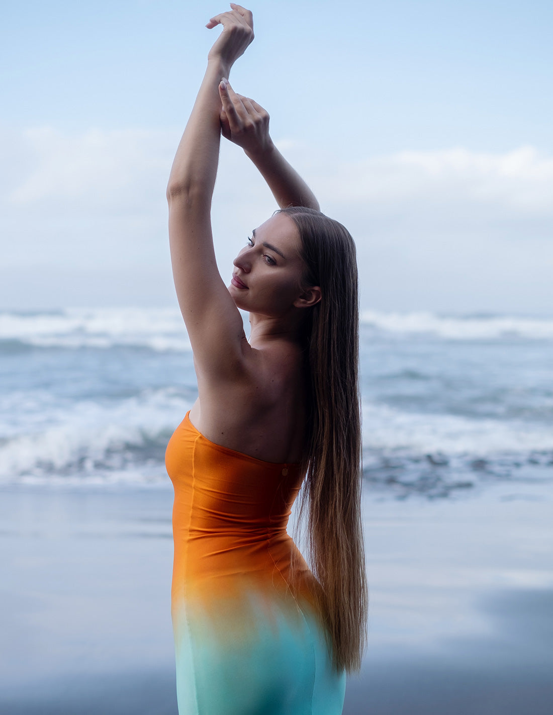 Vestido Harmony Orange + Mint