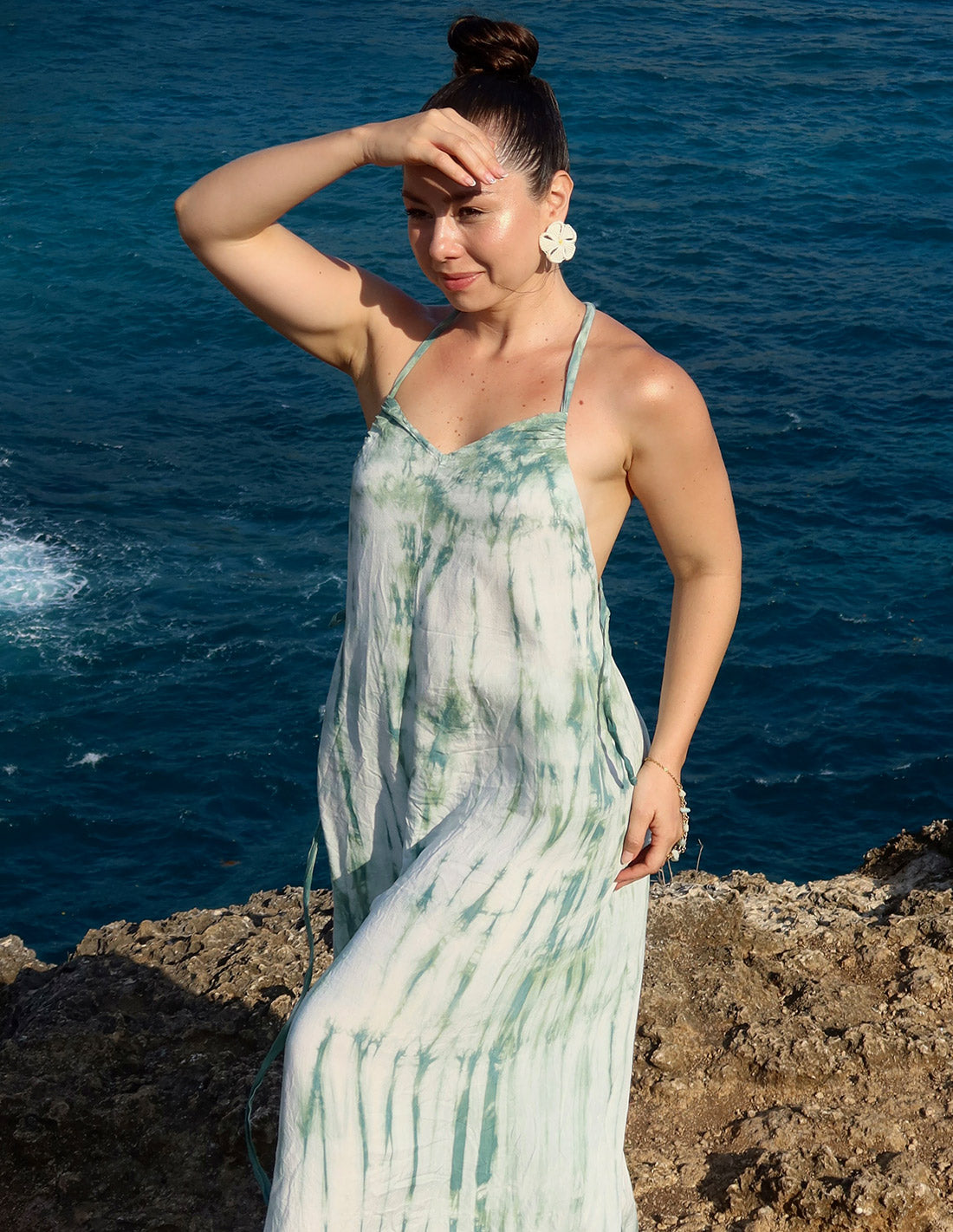 Jumpsuit Nira Spotted Green Stone