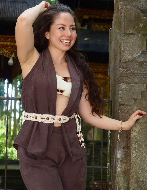 Belt Kuta Ivory + Brown
