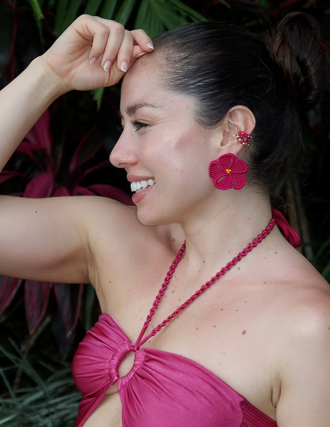 Areta Bunga Fuchsia + Orange