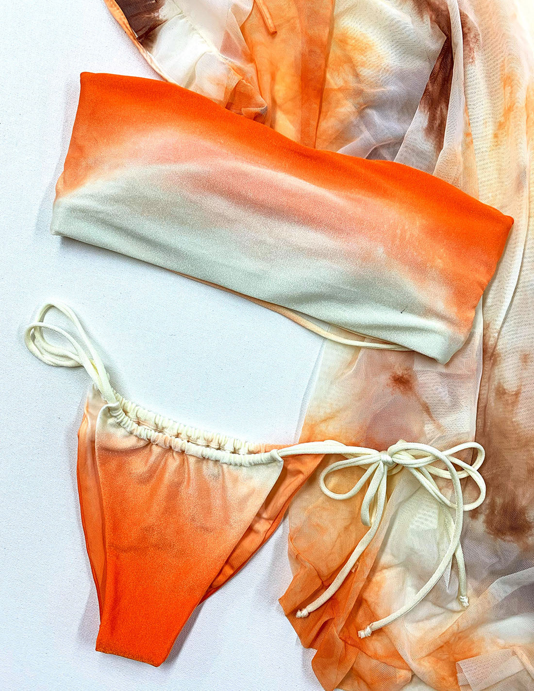 Conjunto Mountain Jungle Atardecer Naranja