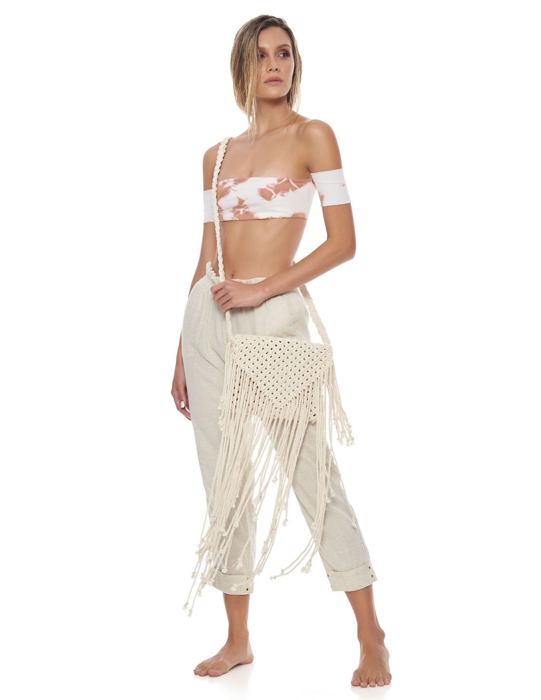 Bolso Tejido Masai Marfil