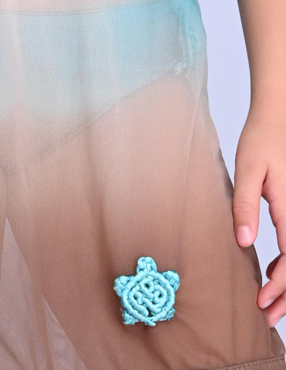 Vestido Ara Opal Green + Brown
