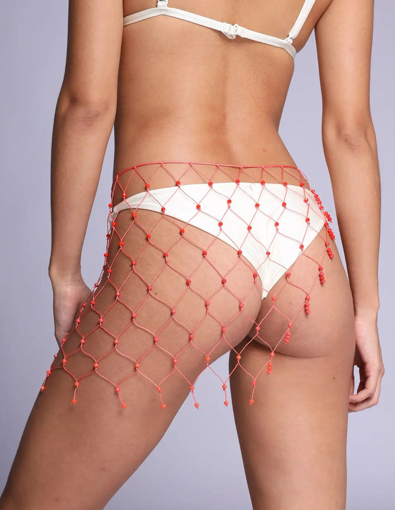 Pareo Medusa Coral. Pareo De Playa Color Coral