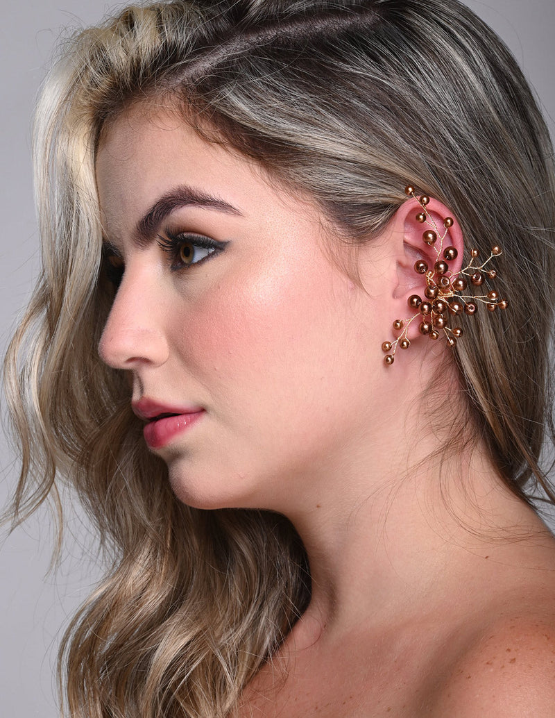 Ear Cuff Glimmer Golden. Ear Cuff Color Golden