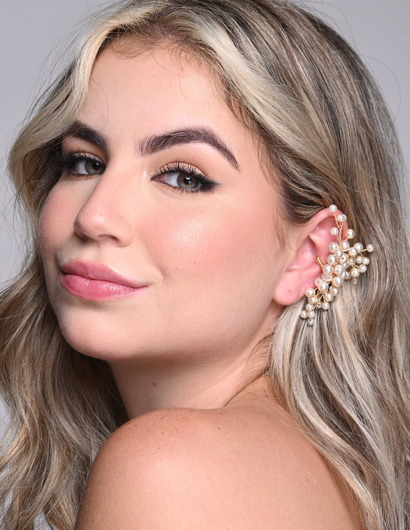 Ear Cuff Glimmer Marfil. Ear Cuff Color Marfil
