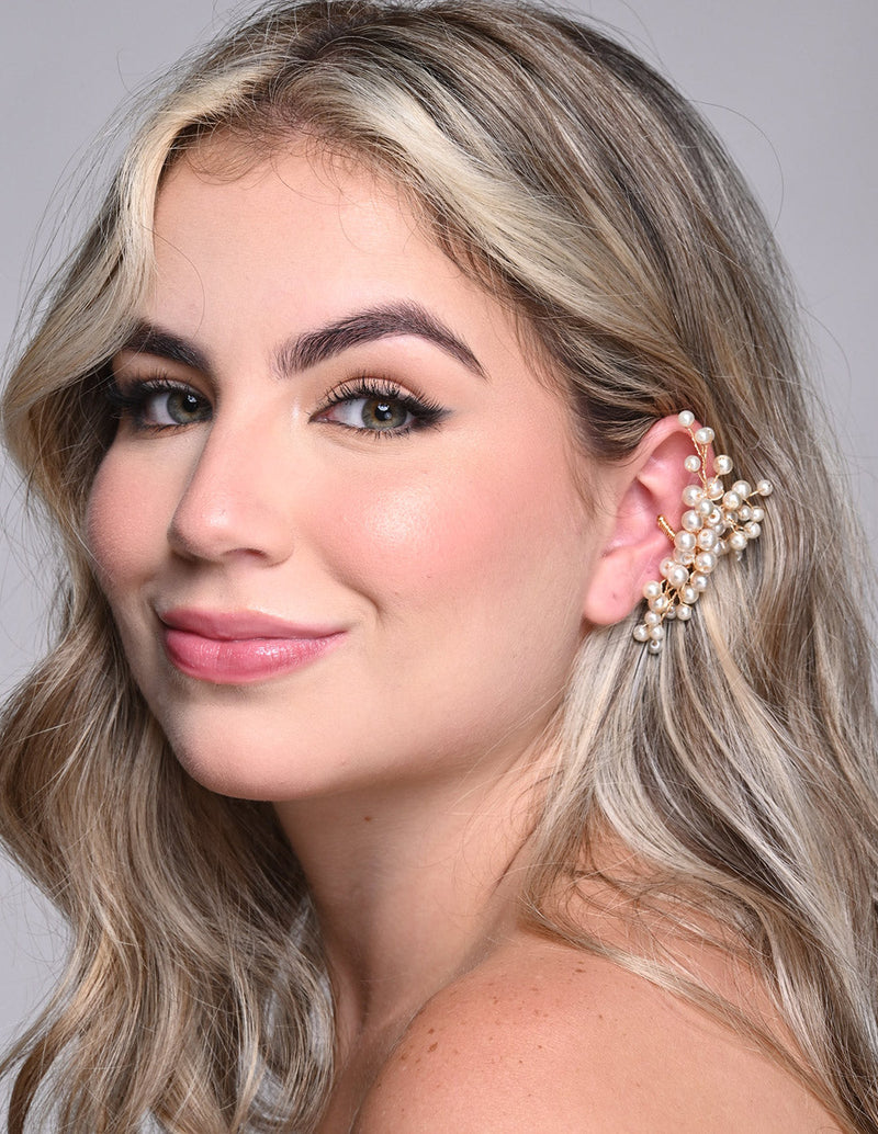 Ear Cuff Glimmer Marfil. Ear Cuff Color Marfil