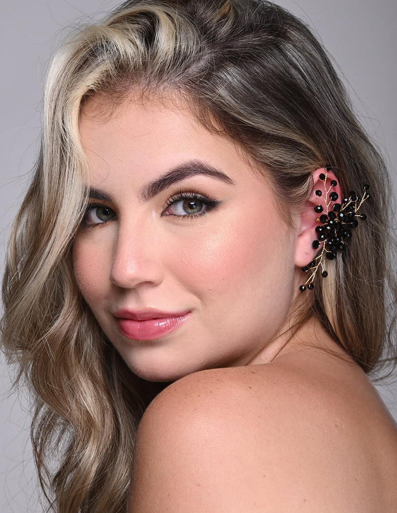 Ear Cuff Glimmer Negro. Ear Cuff Color Negro