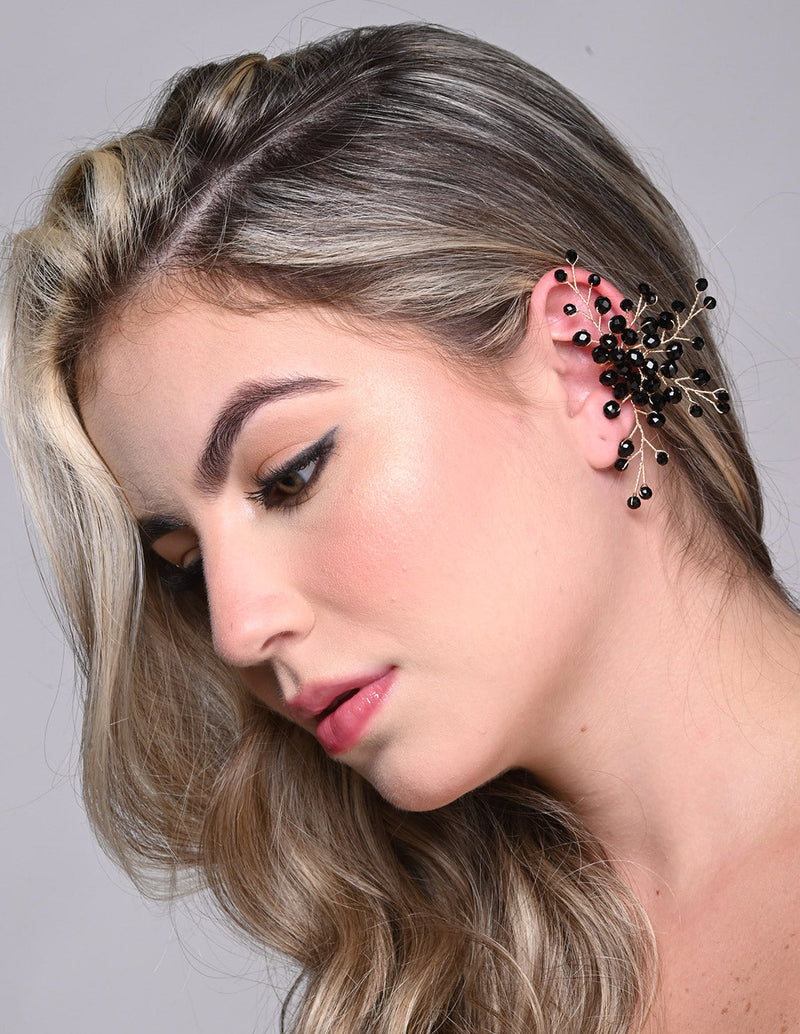 Ear Cuff Glimmer Negro. Ear Cuff Color Negro