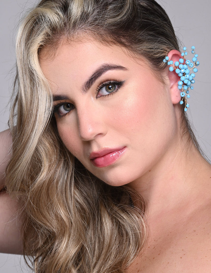 Ear Cuff Glimmer Turquoise. Ear Cuff Color Turquoise
