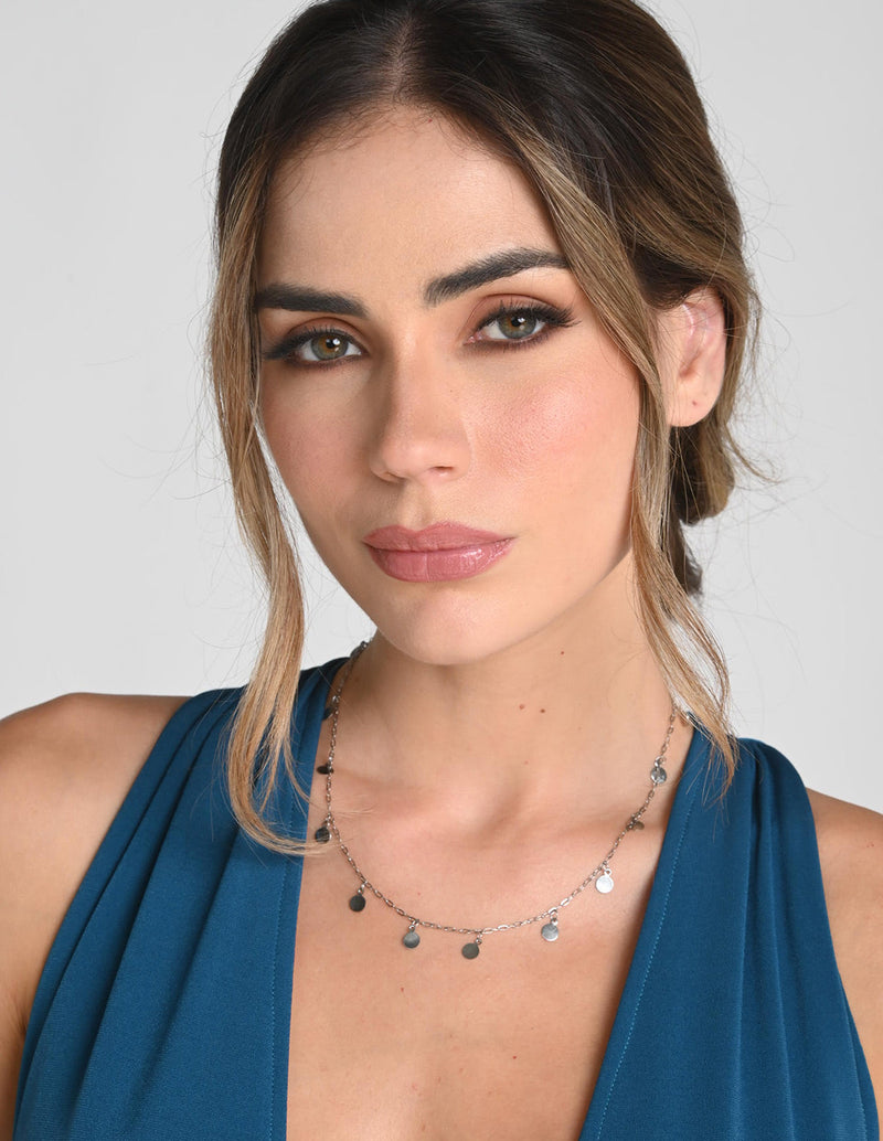 Collar Isha Silver. Collar Color Silver