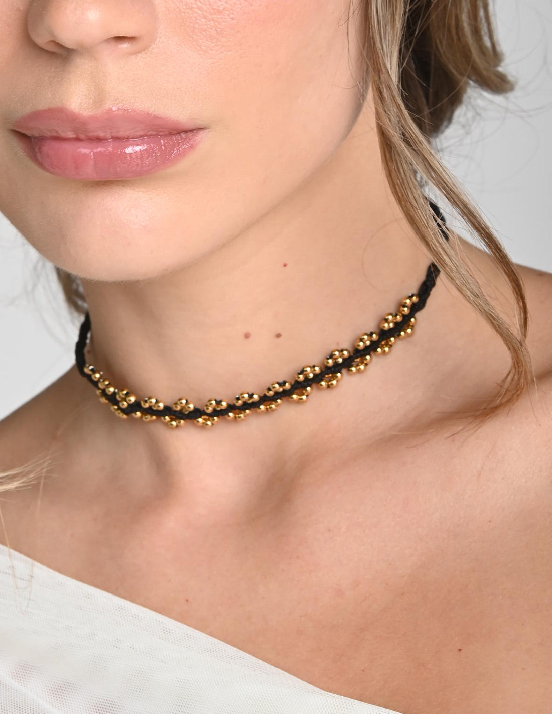 Choker Nayara Negro. Choker Color Negro