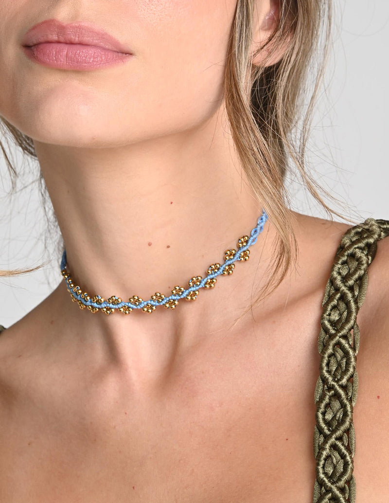 Choker Nayara Blue Sky. Choker Color Blue Sky