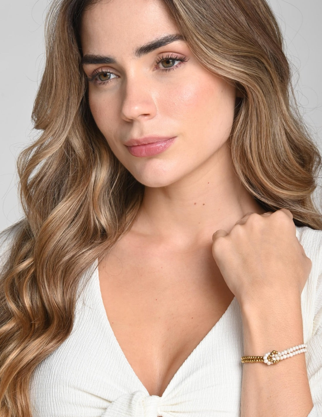 Manilla Amelia Perla + Marfil. Manilla Color Perla + Marfil