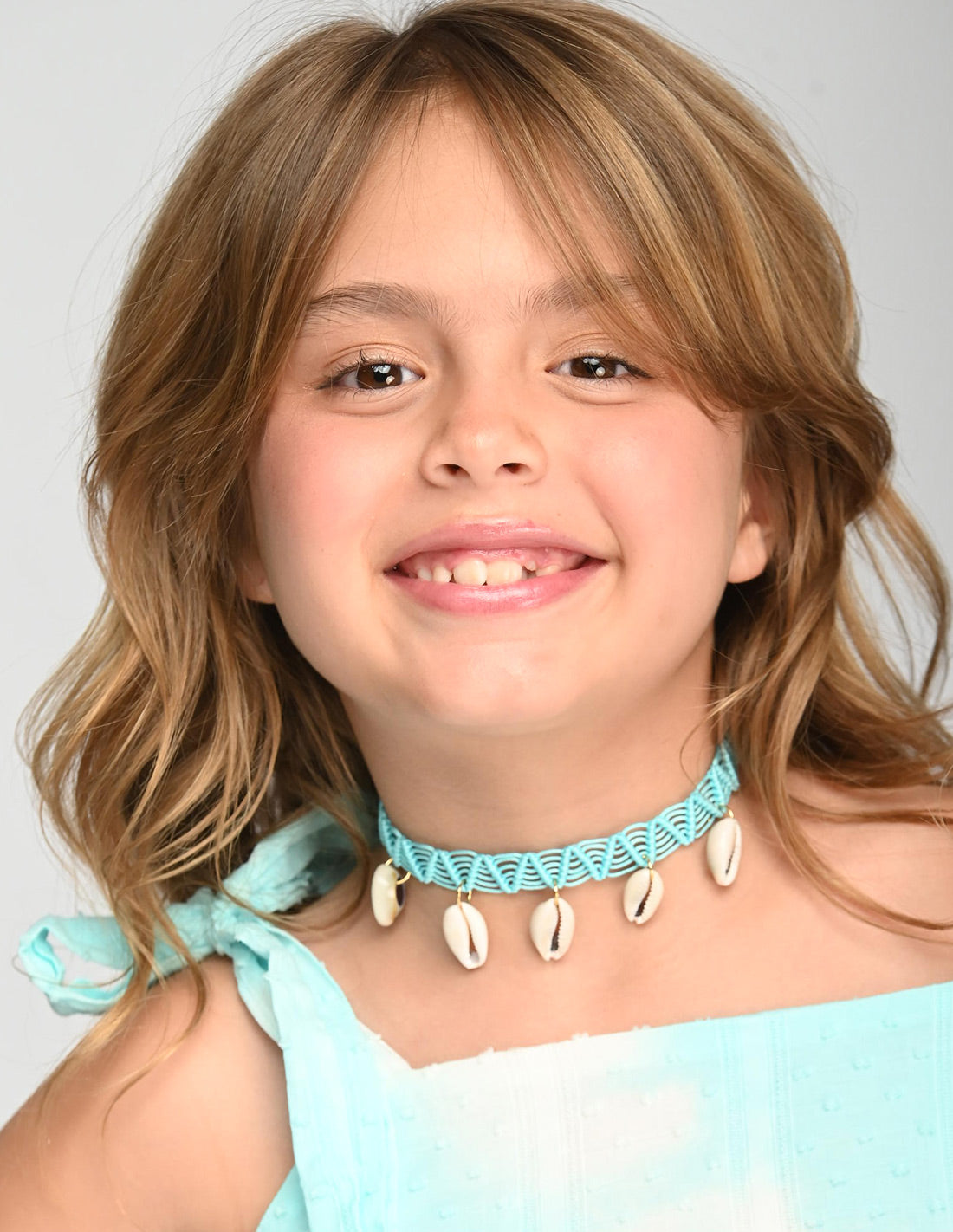 Choker Amiel Blue Sky. Choker Color Blue Sky