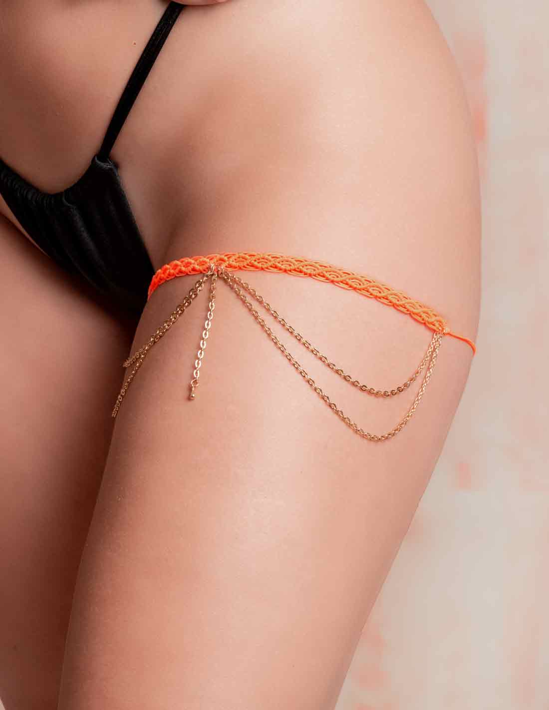 Choker-Liguero Corteza Naranja