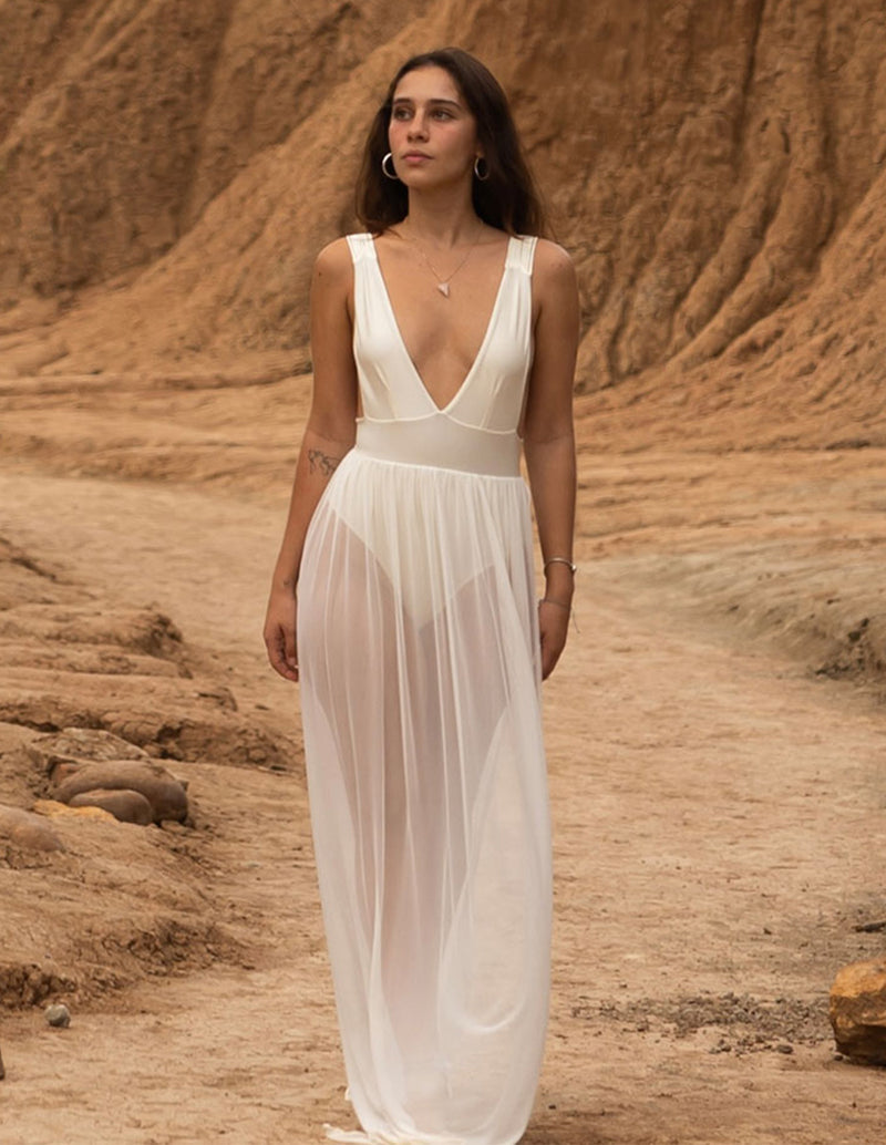 Vestido Coralito Marfil