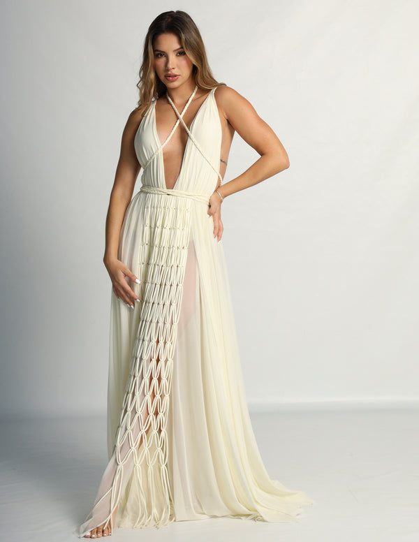 Vestido Diosa Marfil