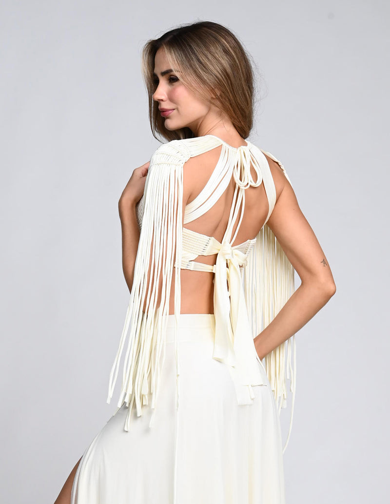 Crop Top Guerrera Marfil