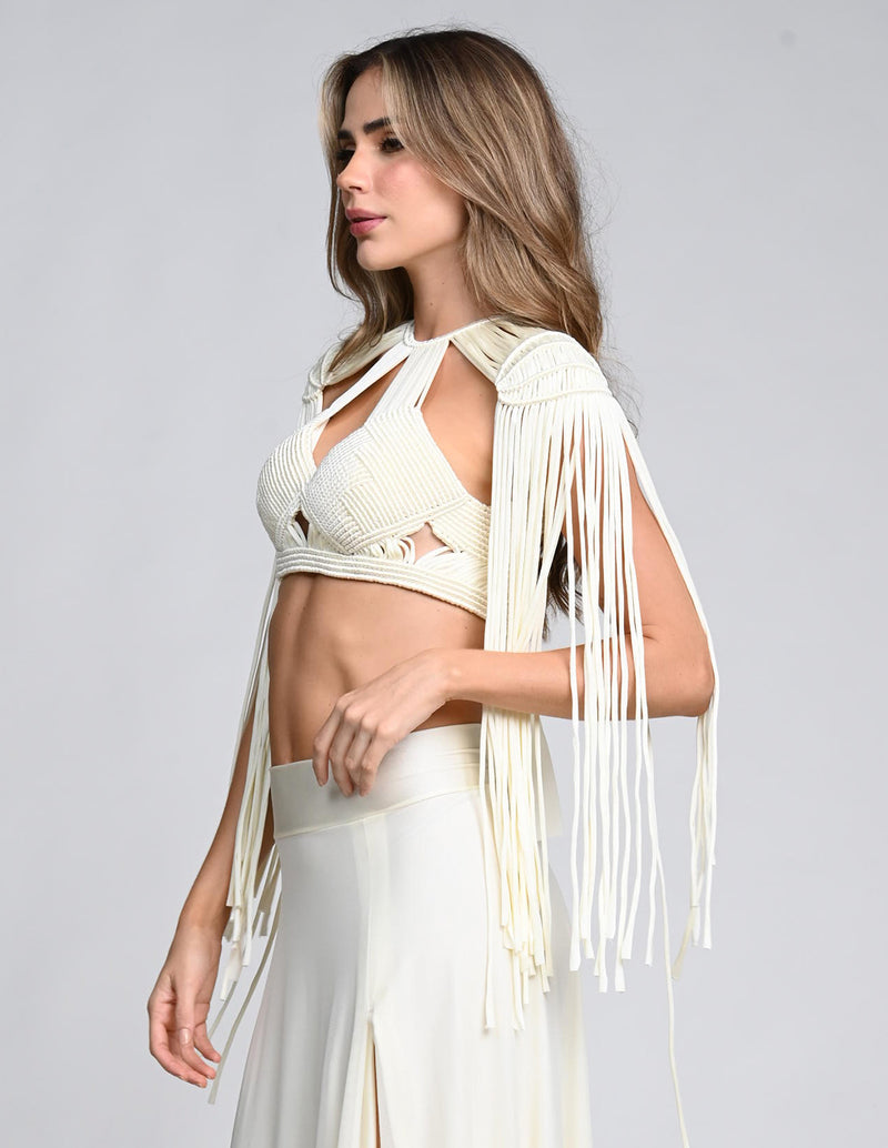 Crop Top Guerrera Marfil