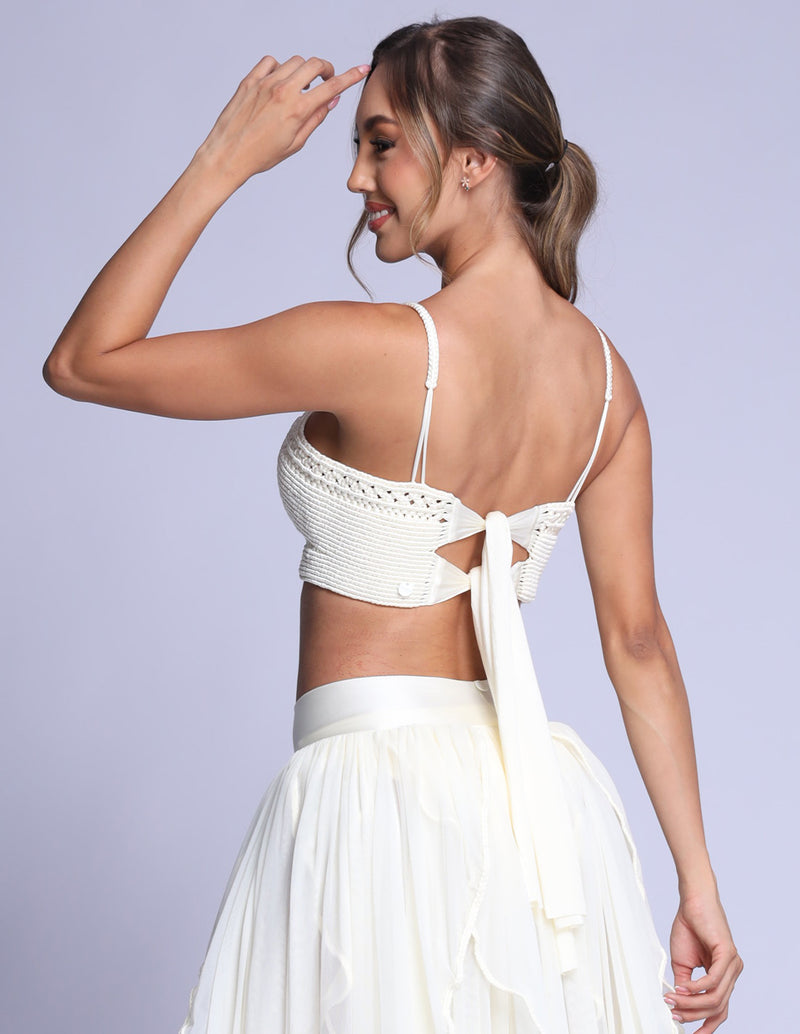 Crop Top Artesia Marfil