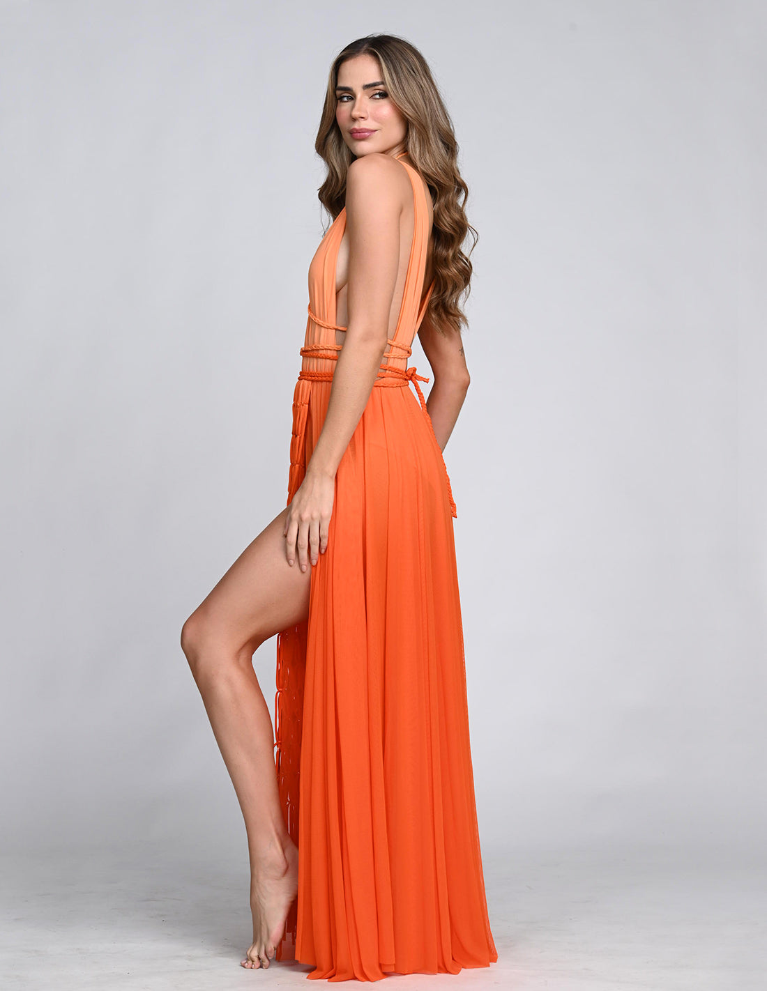 Vestido Diosa Faded Orange