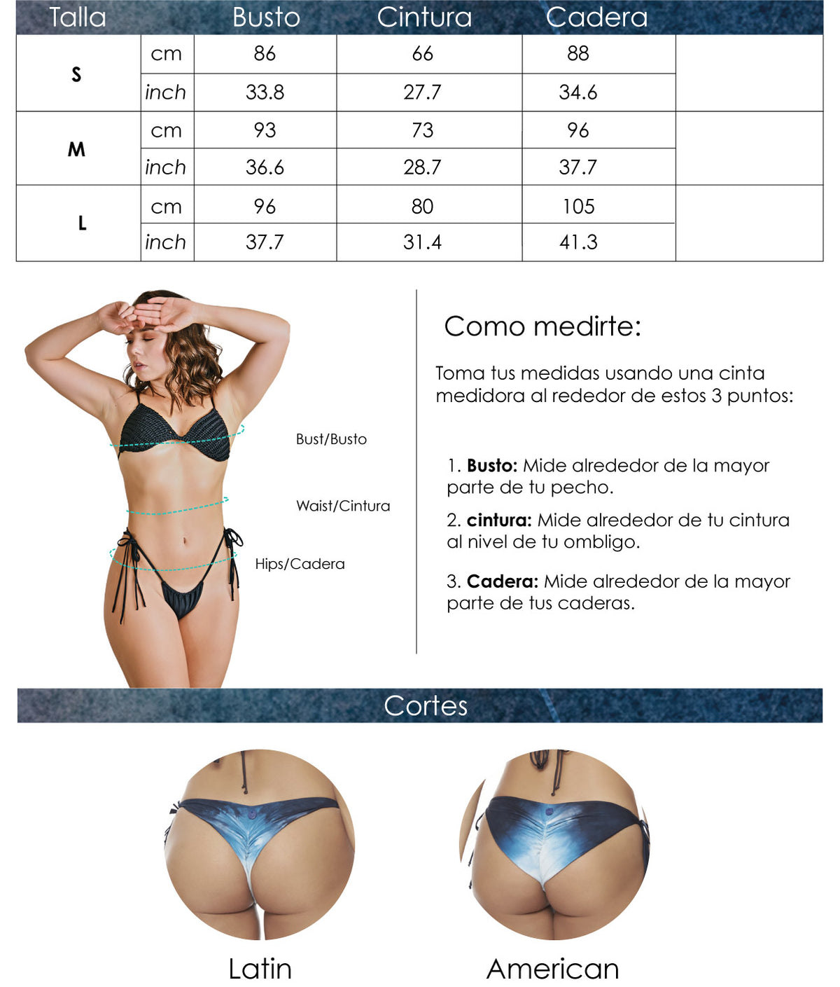 Ver guía de tallas tradicional