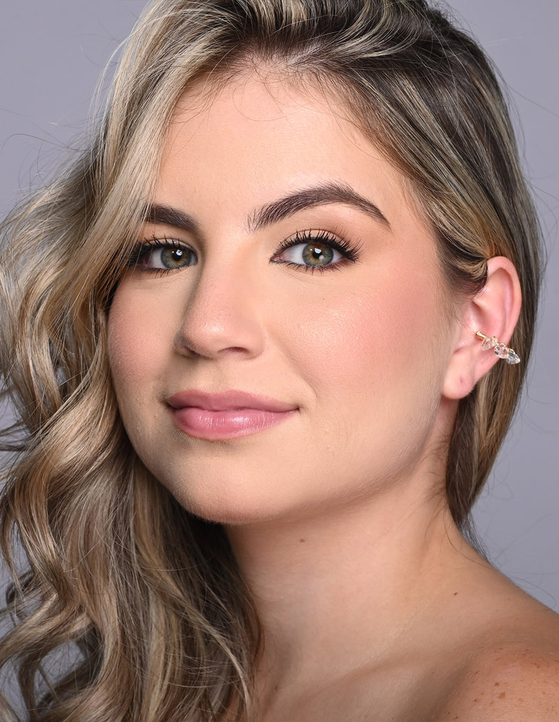 Ear Cuff Ice Cuarzo Crystal