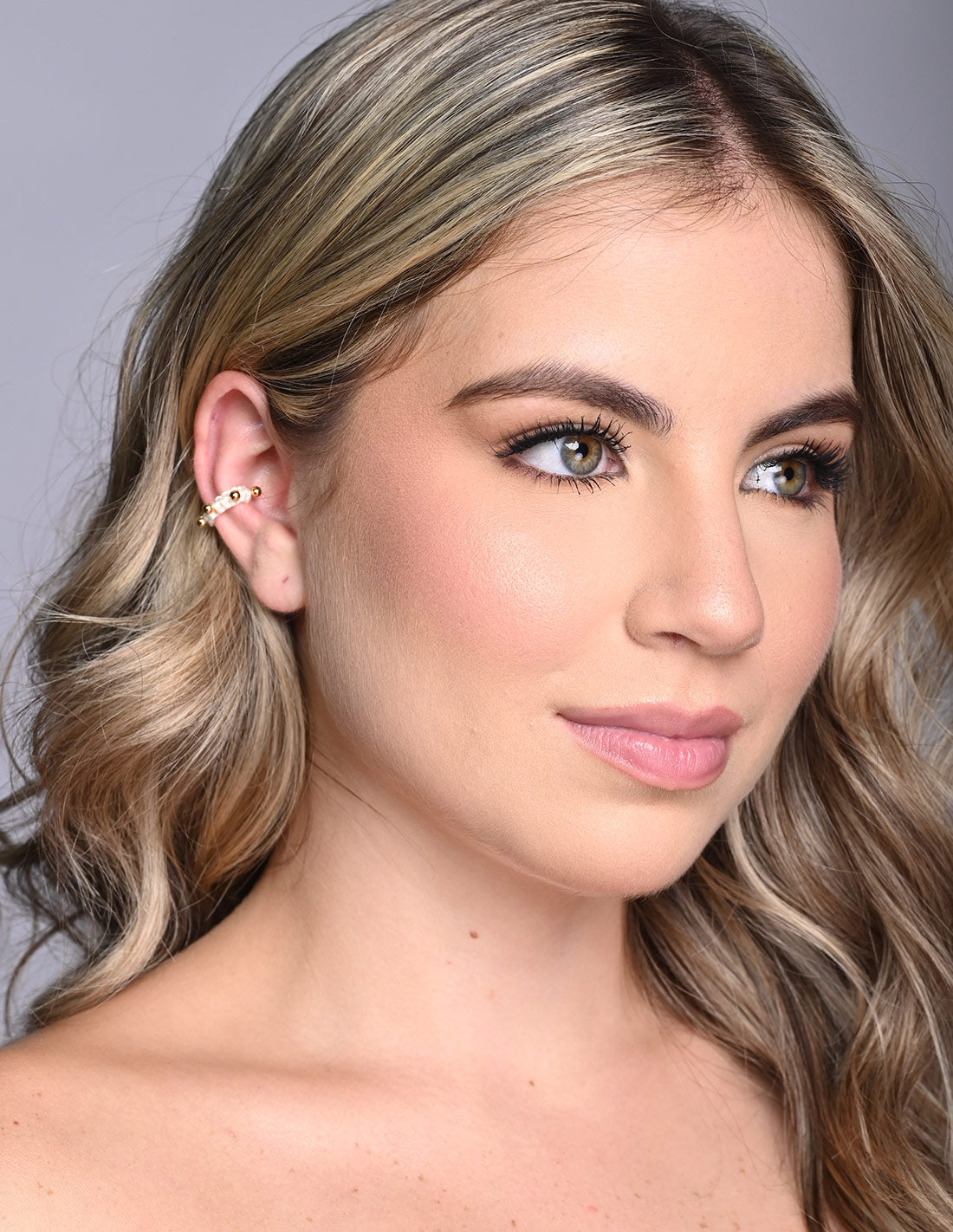 Ear Cuff Luna Lunera Marfil