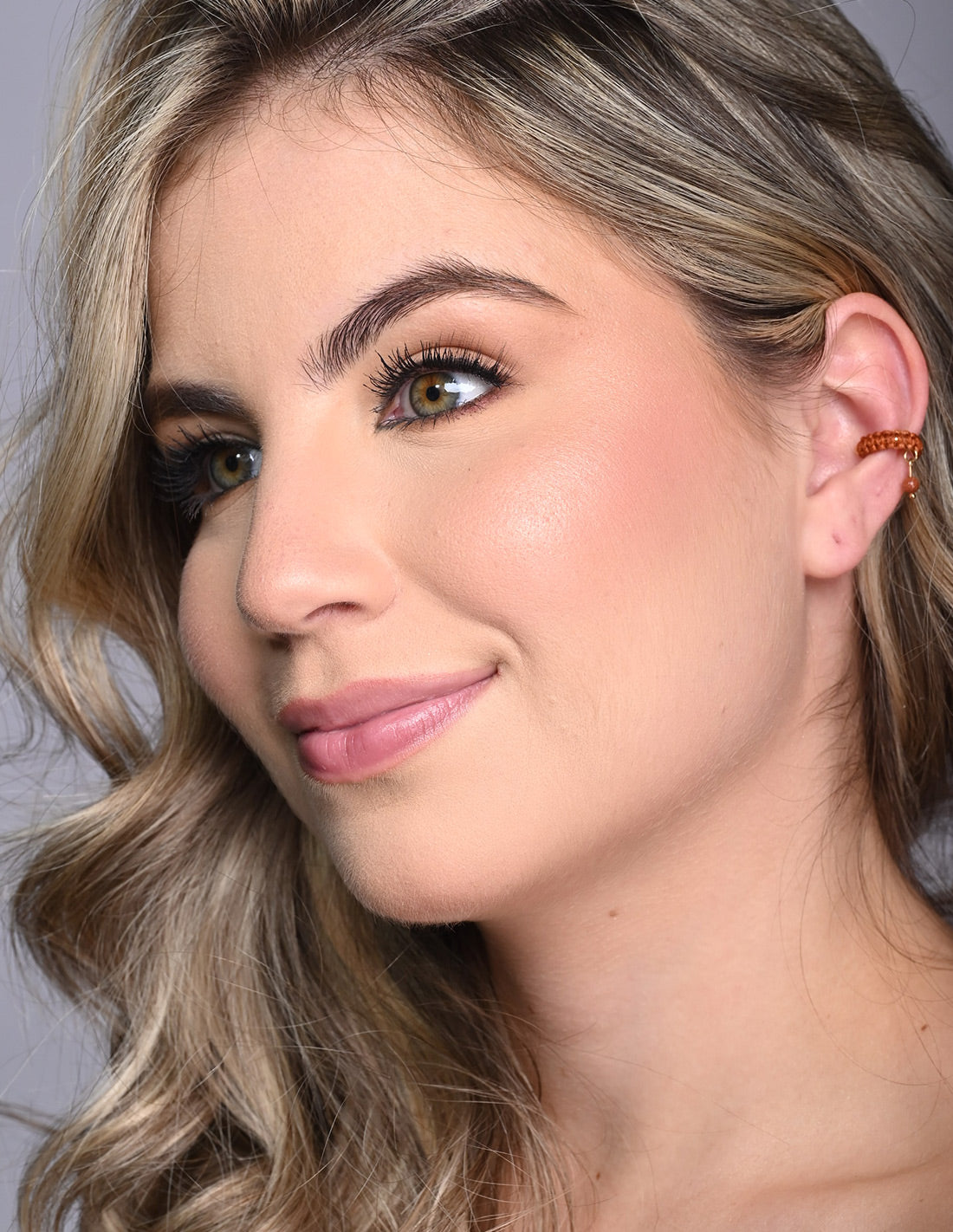 Ear Cuff Luna Creciente Venturina Café