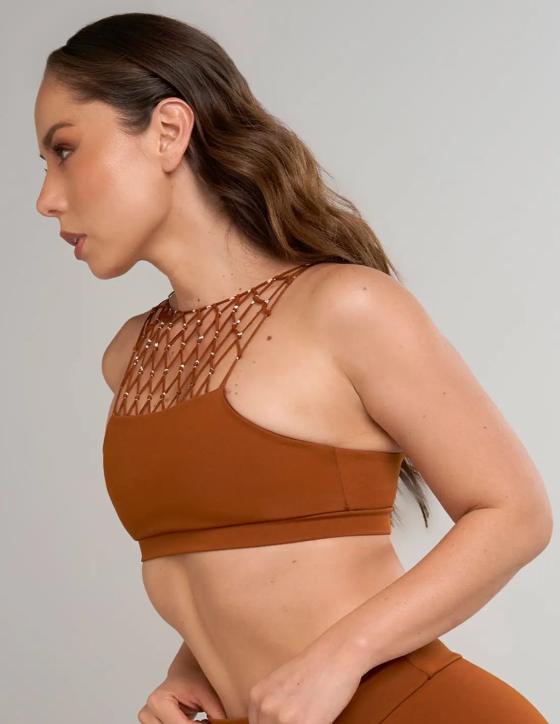 Woven Top Halo Ochre