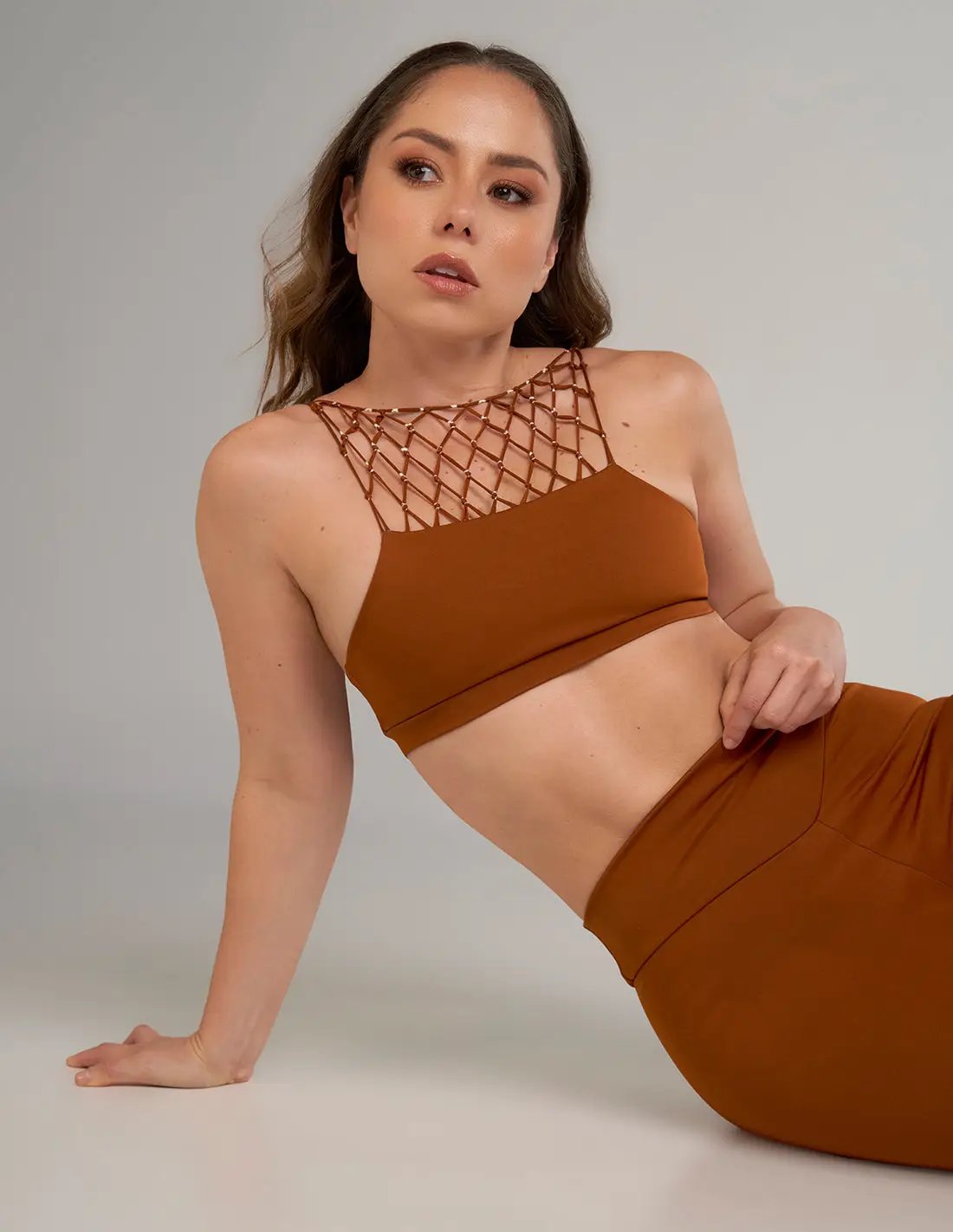 Woven Top Halo Ochre