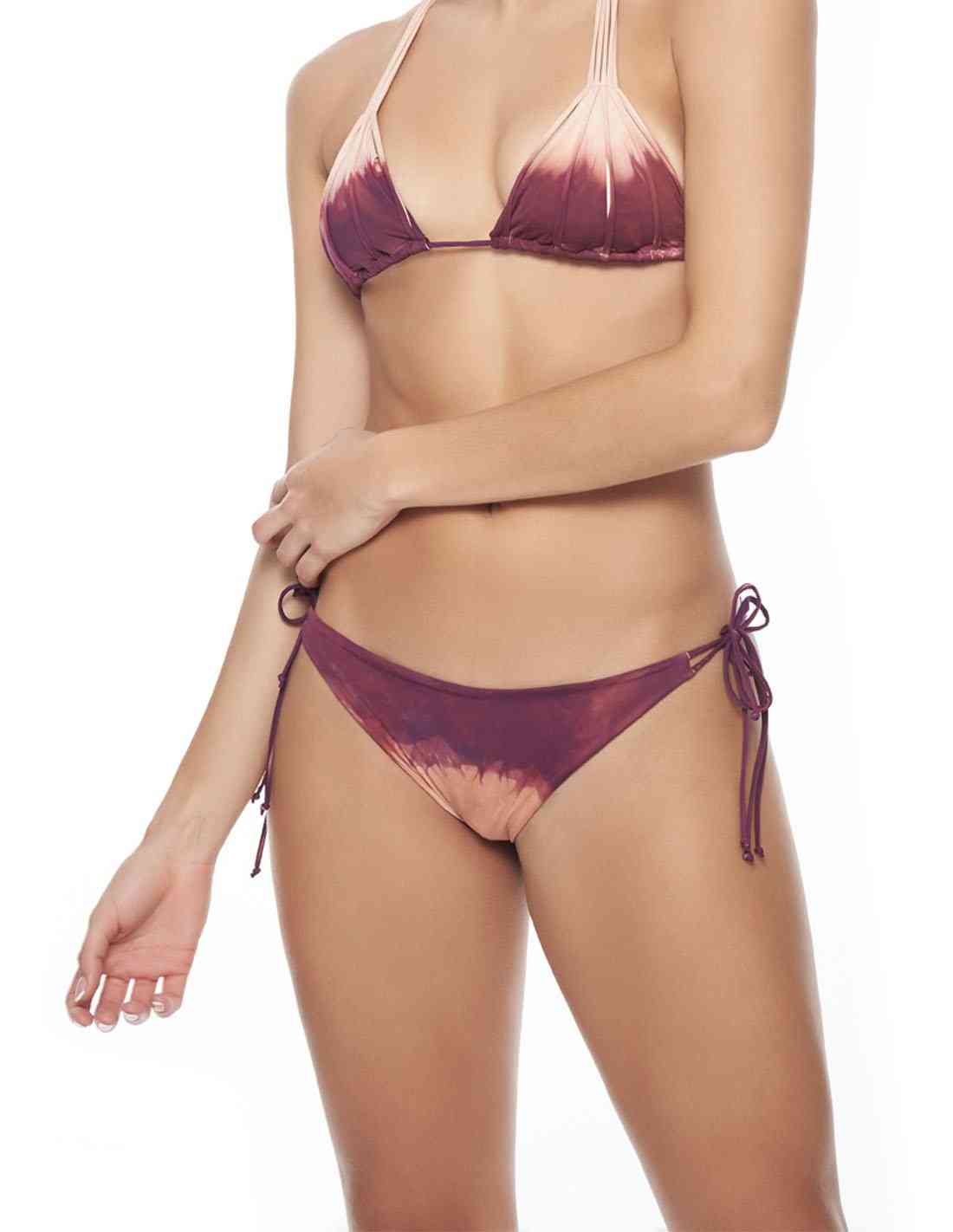 Panty Star Faded Passion. Panty De Bikini Teñido A Mano Color Faded Passion. Entreaguas