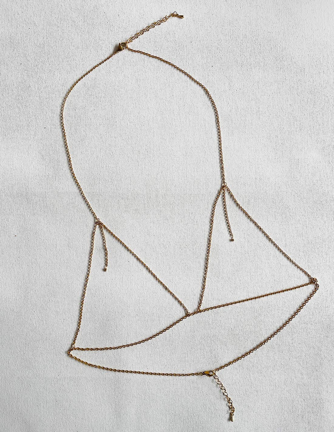 Body Chain Clams Dorado - Entreaguas Wearable Art