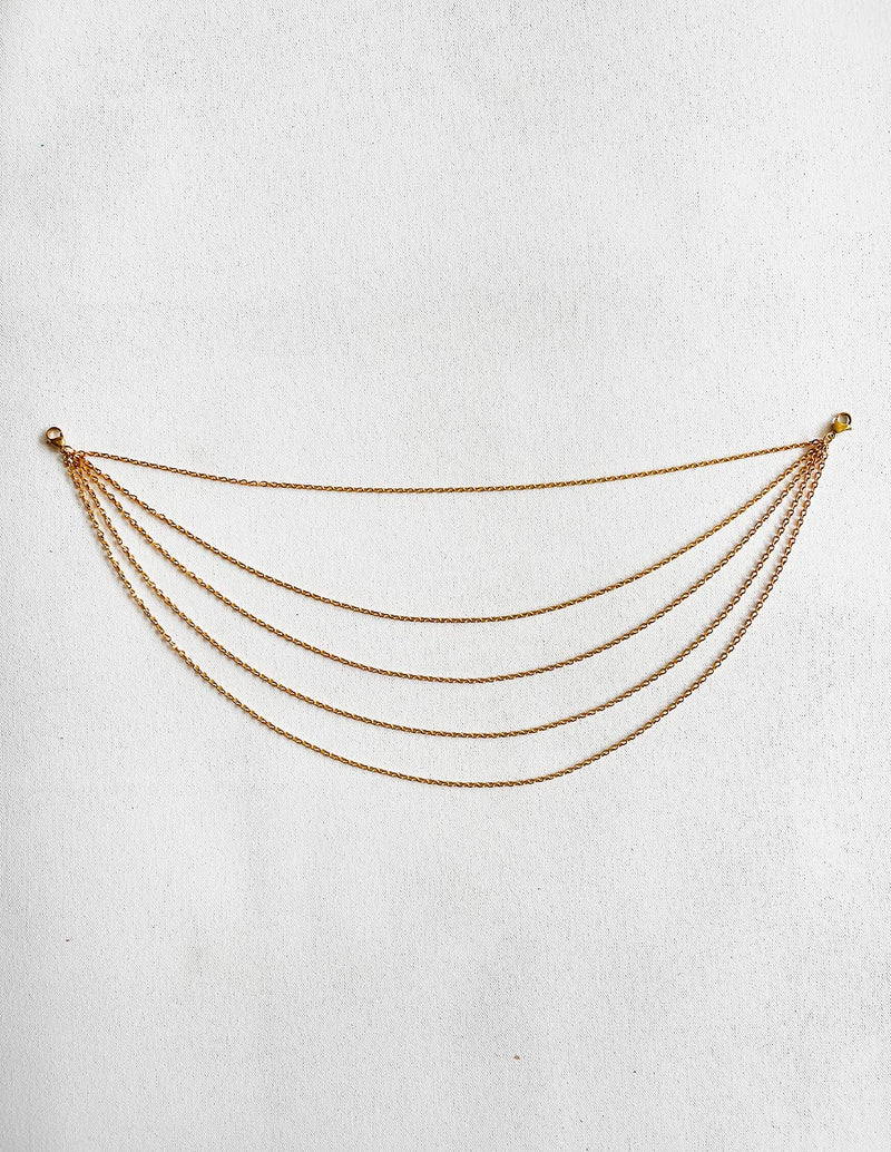 Body Chain Tulipán Dorado - Entreaguas Wearable Art