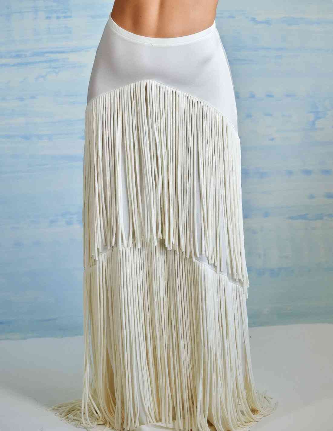 Falda Rigel Marfil - Entreaguas Wearable Art