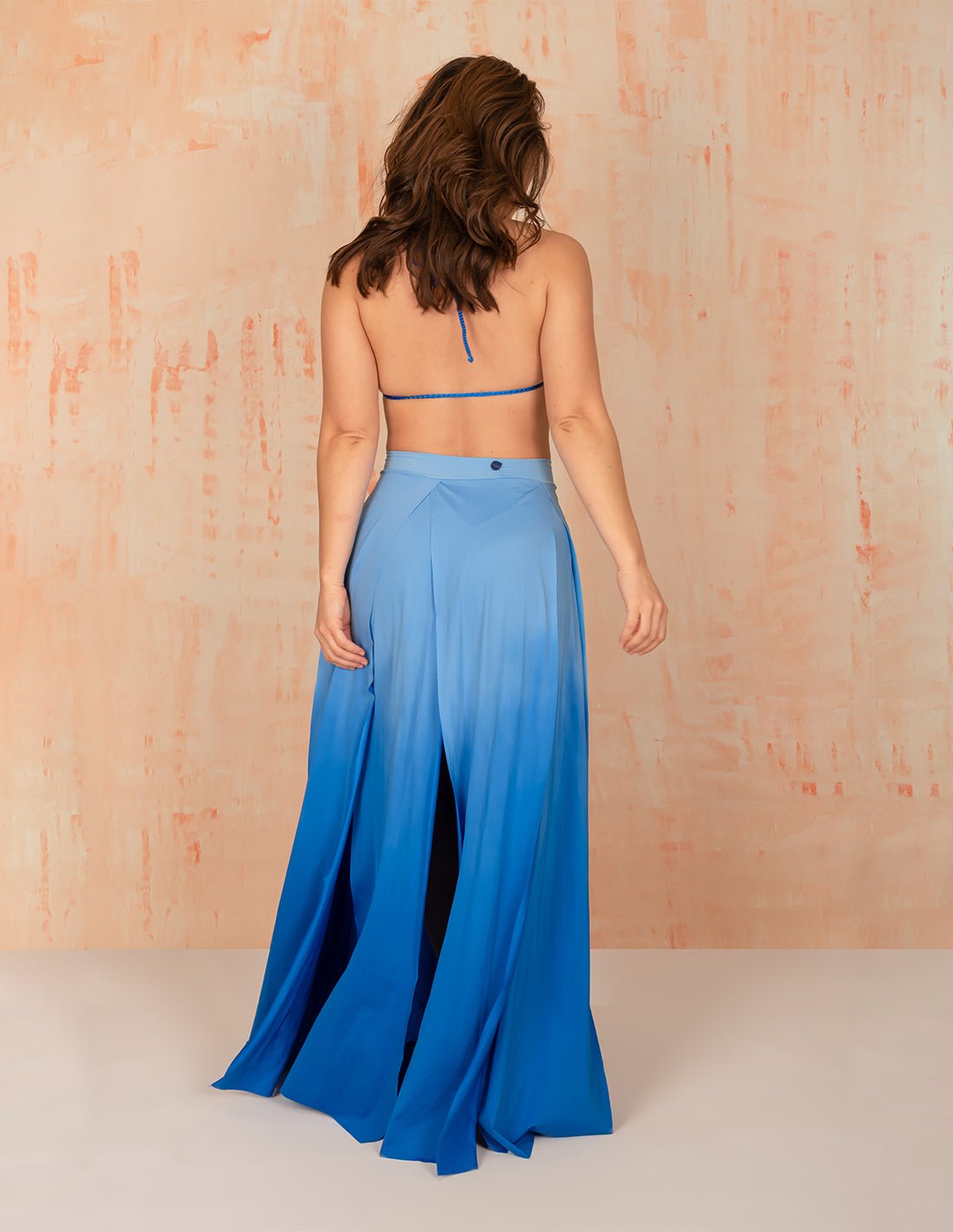 Falda Stripe Azul Rey - Entreaguas Wearable Art