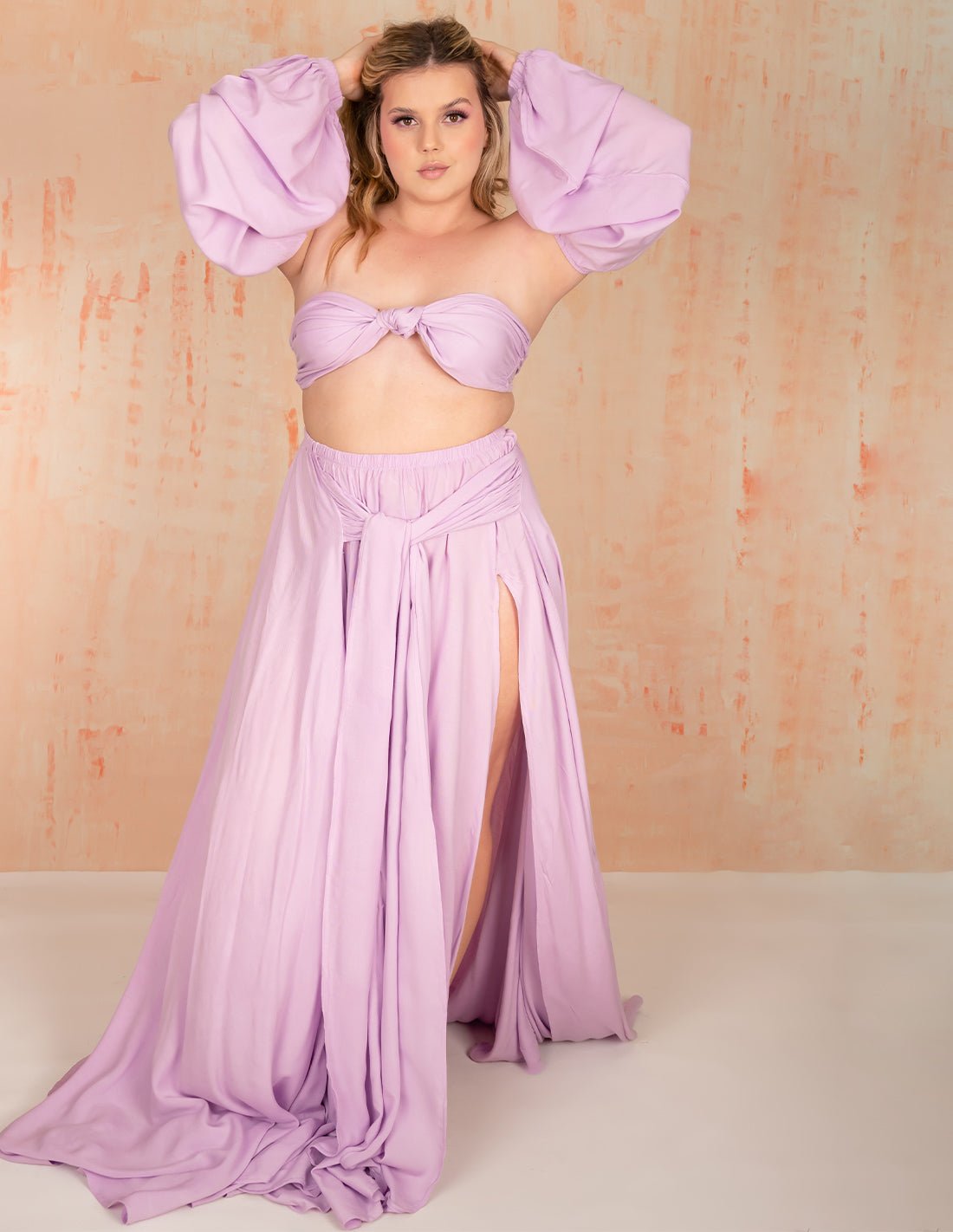 Falda Waterfall Mind Purple - Entreaguas Wearable Art