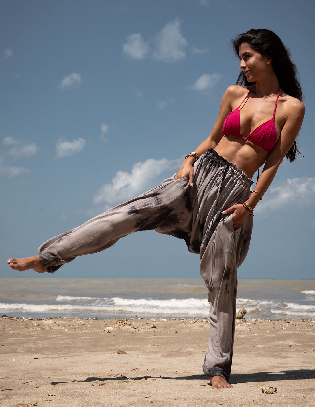 Pantalón Flemish Spotted Black - Entreaguas Wearable Art