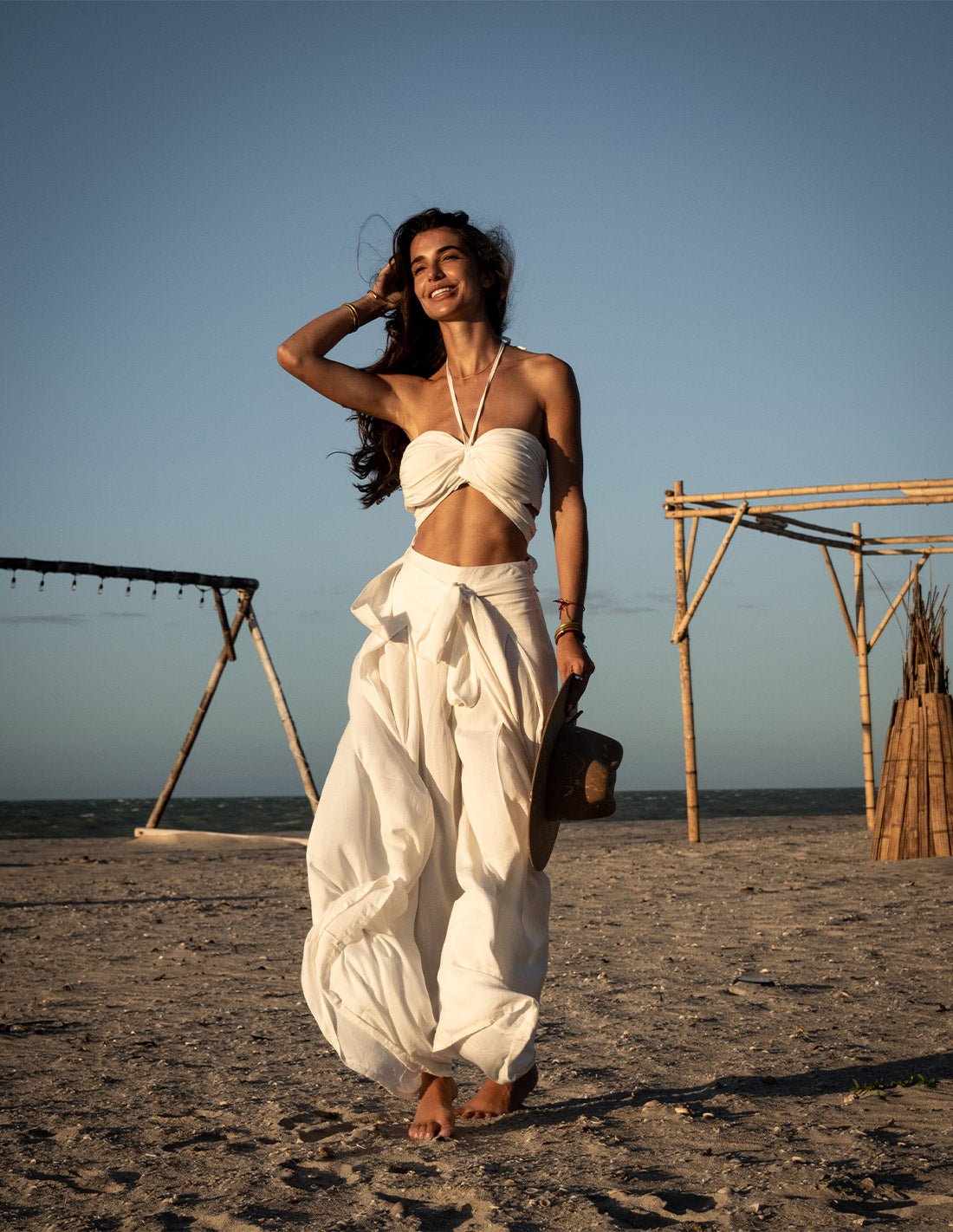 Top Hot Sand Marfil - Entreaguas Wearable Art