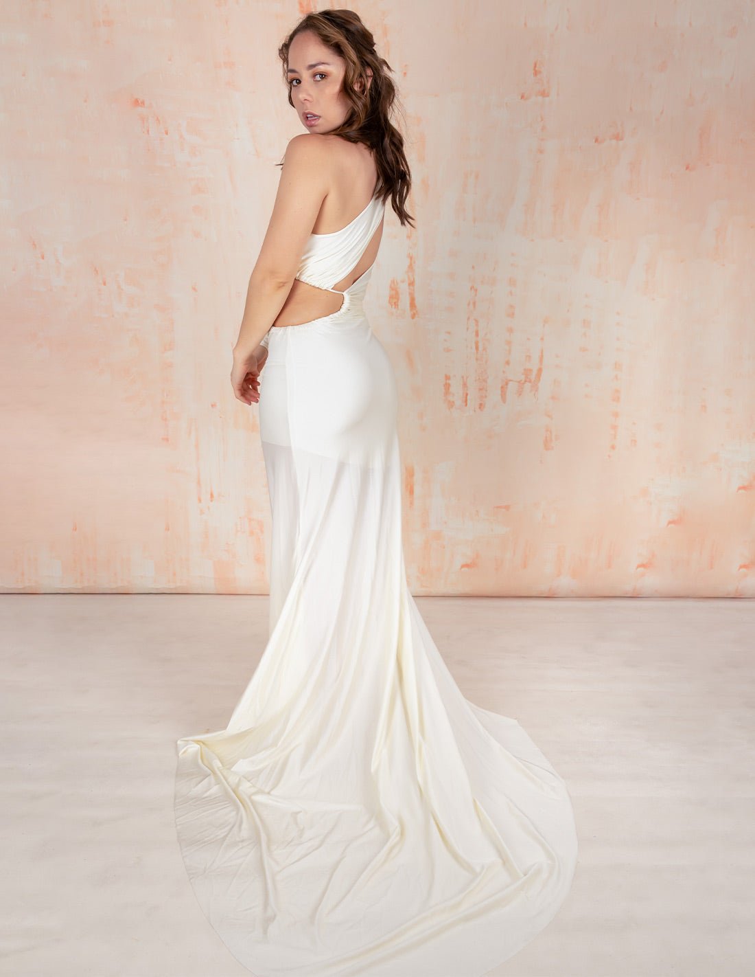 Vestido Aphrodite Marfil. Vestido Color Marfil. Entreaguas